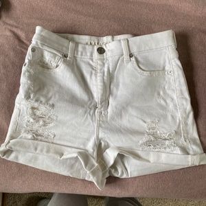 High rise stretch shorts